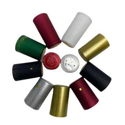 Silencio de forma redonda Pvc de cuello transparente bandas encogedoras manga para tapa de botella personalizada