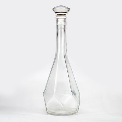 Vodka 500 ml Botella de whisky de vidrio azul con corcho y tapa de tornillo