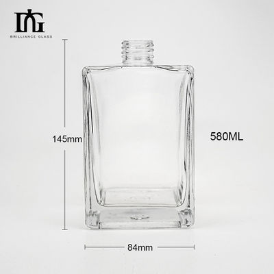 Collar de vidrio Material Cuadrado Hombre plano claro 500 ml 700 ml Botella de whisky con corcho