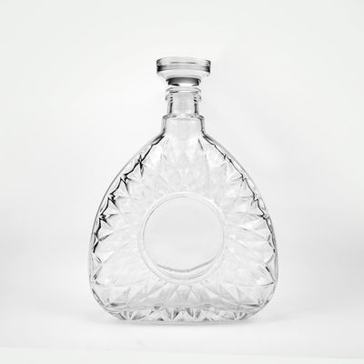Bebidas industriales Botella de vidrio de 500 ml para whisky claro y duradero