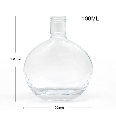 Botella de vidrio de impresión congelada personalizada para Super Flint Gin Vodka Rum Whisky Brandy 750ml