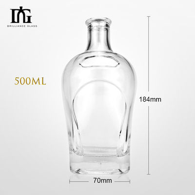 500 ml 700 ml 750 ml de vodka vacía limpia licor ginebra ron tequila whisky whisky botella de vidrio con corcho