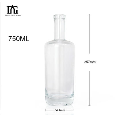 Whisky Gin Vodka Botella de vidrio cuadrada con tapones 50cl 70cl 75cl Muestra proporcionada libremente