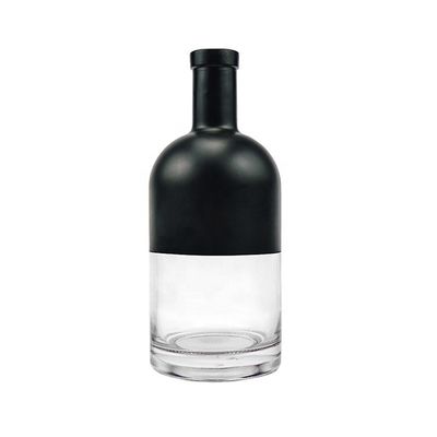 Botella de vino de vidrio negro y mate de 750 ml ideal para embalaje de champán y vino tinto