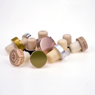 Tapones de vino de madera y caucho de forma personalizada OEM / ODM para tapones de sellado de botellas