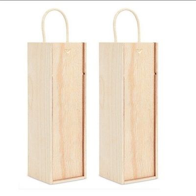Conjunto de vino rojo de cuero único Botella de embalaje de papel caja para regalo de madera de vino personalizado