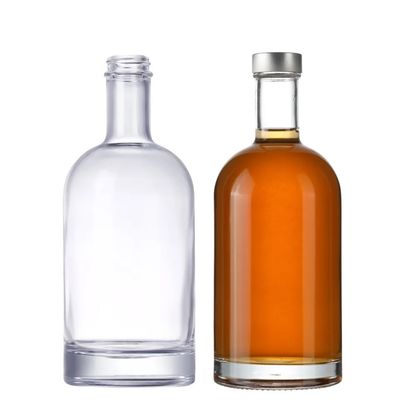 Botella de vidrio para vodka y alcohol whisky gin licor 200ml 375ml 500ml 700ml 750ml perfecto