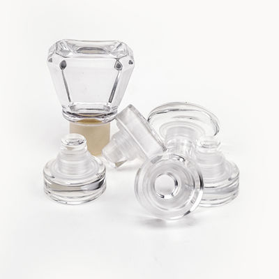 Logotipo personalizado Tapón de corcho de cristal de vidrio para vodka tequila botella de whisky suministrada gratuitamente