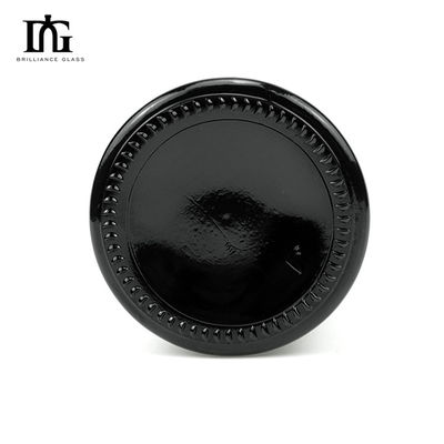 Tipo de sellado CORK Impresión de logotipo de pantalla personalizada Vidrio negro 500 ml Botella de vino de champán de 750 ml