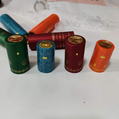 Silencio de forma redonda Pvc de cuello transparente bandas encogedoras manga para tapa de botella personalizada