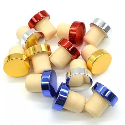 Tapón de botella de aluminio para botellas de vidrio Aceite de oliva cerveza whisky vino bebidas alcohólicas tapas de madera