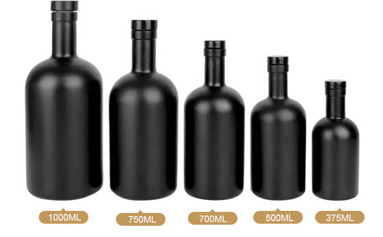 Flasca de forma ovalada clara 100 ml 250 ml 500 ml 700 ml 750 ml Botella de vino vacía con tapones