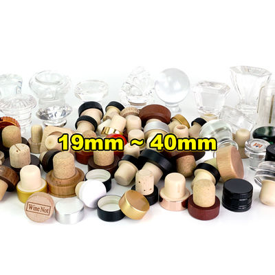 En madera grabado en forma de T Alcohol Tequila Vodka Gin Botella de vidrio Bar sintético Top Stopper