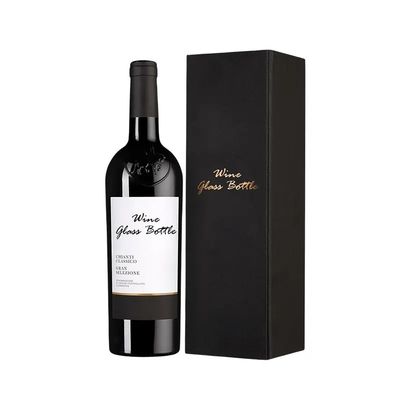 Confección de la caja de embalaje de vino rojo doble de forma grabada de cuero pu para artesanía