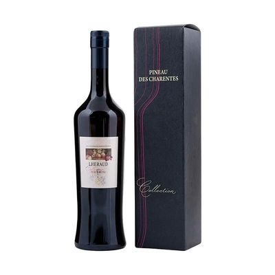 Confección de la caja de embalaje de vino rojo doble de forma grabada de cuero pu para artesanía