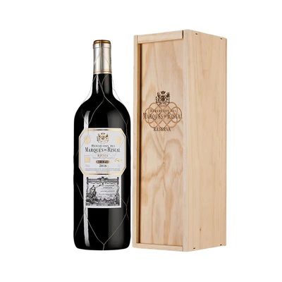 Confección de la caja de embalaje de vino rojo doble de forma grabada de cuero pu para artesanía