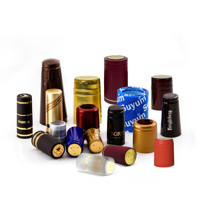 Película de plástico de aluminio PVC para botellas de whisky de forma redonda