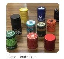 Película de plástico de aluminio PVC para botellas de whisky de forma redonda