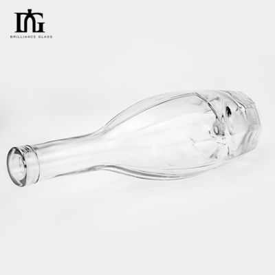 Collar de vidrio 375ml 500ml 700ml 750ml Super Flint Whisky y Vodka Espirit Gin Botella de vidrio tapa de corcho