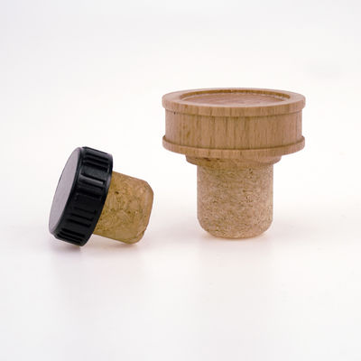 14mm 19mm 22.5mm T-top forma de madera natural tapones de botellas de vino de corcho con logotipo personalizado