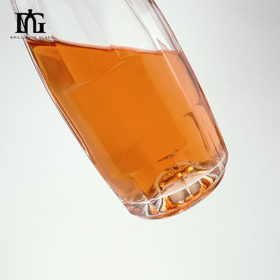Collar de vidrio 375ml 500ml 700ml 750ml Super Flint Whisky y Vodka Espirit Gin Botella de vidrio tapa de corcho