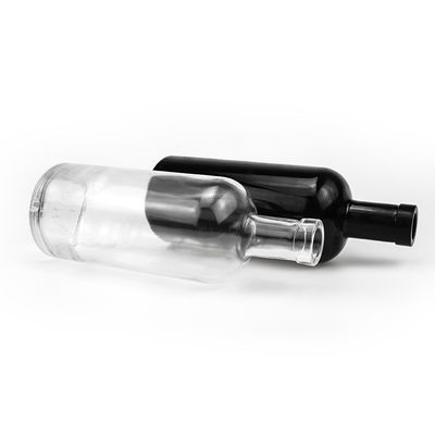 Liquores y bebidas 700 ml Botella de embalaje transparente de whisky y vodka con corcho de aluminio