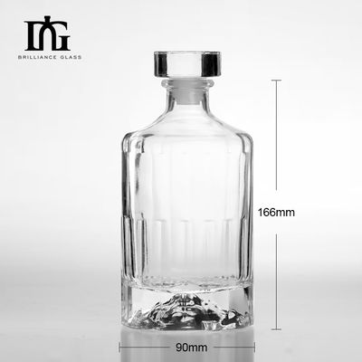 Botella de ginebra 500 ml 750 ml Liquor Vodka Ron Spirit Whiskey Whiskey Brandy Botellas de vidrio de agua