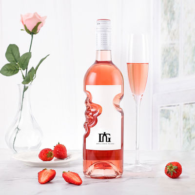 Botella de vidrio vacía de 750 ml para brandy y licores de diseño personalizado