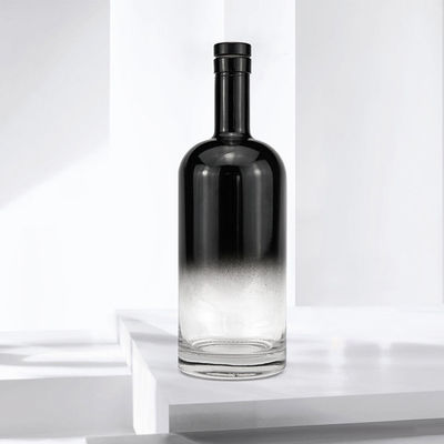 Botella de medio spray de vidrio de 700 ml vacía para whisky, brandy, vodka, ginebra, ron, licor y vino