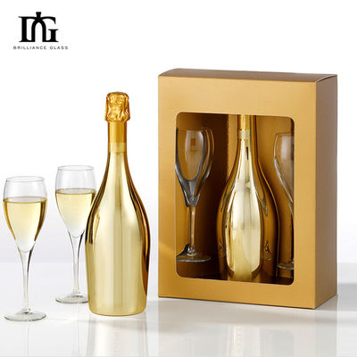Botella de perfume de vidrio redondo de 100 ml con pintura y estampado en caliente Material base vidrio