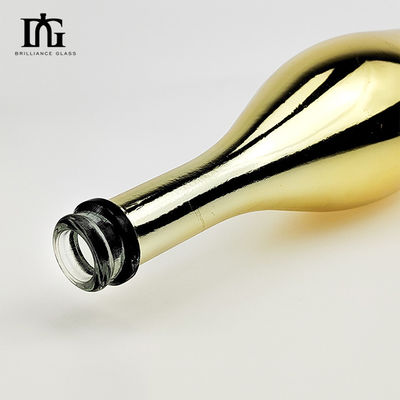 Botella de perfume de vidrio redondo de 100 ml con pintura y estampado en caliente Material base vidrio