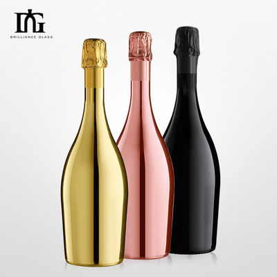 Botella de perfume de vidrio redondo de 100 ml con pintura y estampado en caliente Material base vidrio