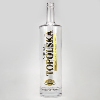 Botella de vino de vidrio de 750 ml con tapa de corcho y logotipo personalizado