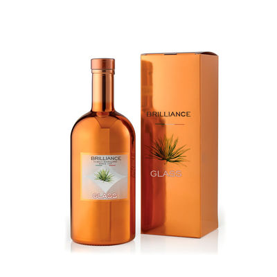 Vidrio de sílex negro mate 500 ml/700 ml/750 ml vacío redondo vodka alcohol whisky ginebra botella de licor con corcho
