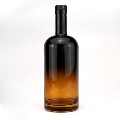 Botella de vidrio de licor de 700 ml para bebidas bebidas industriales transparente ámbar negro