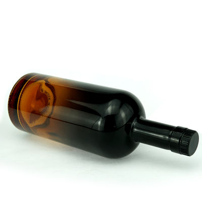 Botella de vidrio de licor de 700 ml para bebidas bebidas industriales transparente ámbar negro