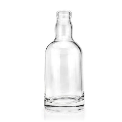 Cerraduras personalizadas de forma de logotipo 750ml Botella de vidrio única vacía para licor con tapa