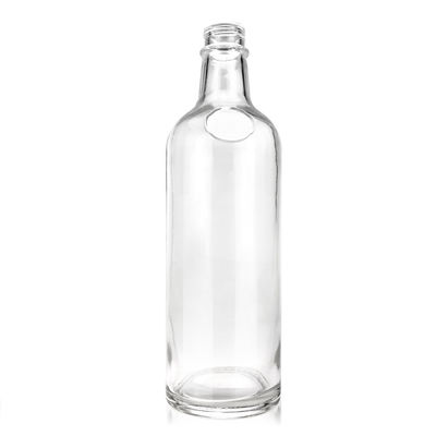 Botella de licor de vidrio transparente con tapa de tornillo Capacidad 500ml/750ml/1L Material de cuello de vidrio