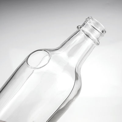 Botella de licor de vidrio transparente con tapa de tornillo Capacidad 500ml/750ml/1L Material de cuello de vidrio