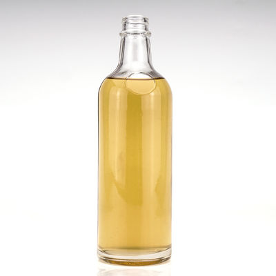 Botella de licor de vidrio transparente con tapa de tornillo Capacidad 500ml/750ml/1L Material de cuello de vidrio