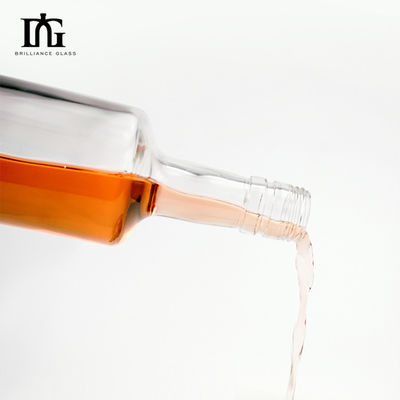 Forma personalizada 700ml 750ml 1000ml Cuerpo de vidrio Vodka Liquor Gin Botella de whisky vacía para su