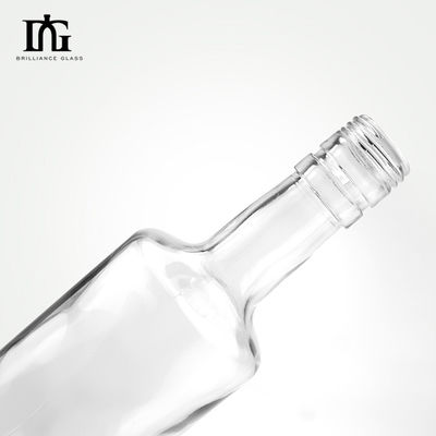Forma personalizada 700ml 750ml 1000ml Cuerpo de vidrio Vodka Liquor Gin Botella de whisky vacía para su
