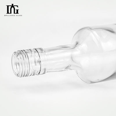 Forma personalizada 700ml 750ml 1000ml Cuerpo de vidrio Vodka Liquor Gin Botella de whisky vacía para su