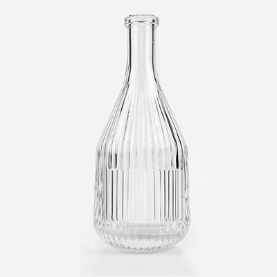 375 ml 450 ml Botellas de vino helado Contenedor de vidrio con corcho para bebidas y patrón curvilíneo