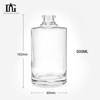 Grabado de forma personalizada 500 ml 700 ml de brandy de fondo grueso botellas de licor para regalos de boda