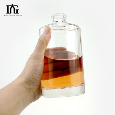 Grabado de forma personalizada 500 ml 700 ml de brandy de fondo grueso botellas de licor para regalos de boda