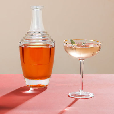 Botella de vidrio de diseño exclusivo de 200 ml personalizada para ron, whisky, vodka y corcho