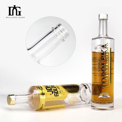 Bebidas industriales Botella de vidrio cuadrada de 750 ml con corcho sintético