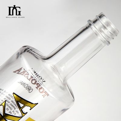 Bebidas industriales Botella de vidrio cuadrada de 750 ml con corcho sintético