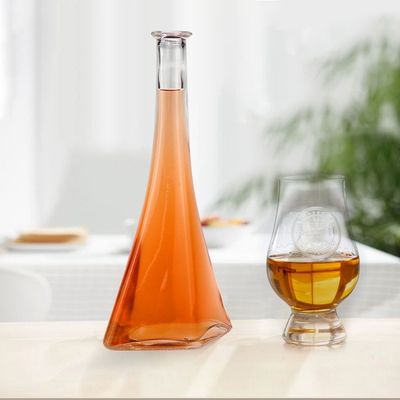 Corota de corcho de doble tapa tipo cuello largo Botella de vidrio para vodka brandy whisky 700ml 750ml 1000ml